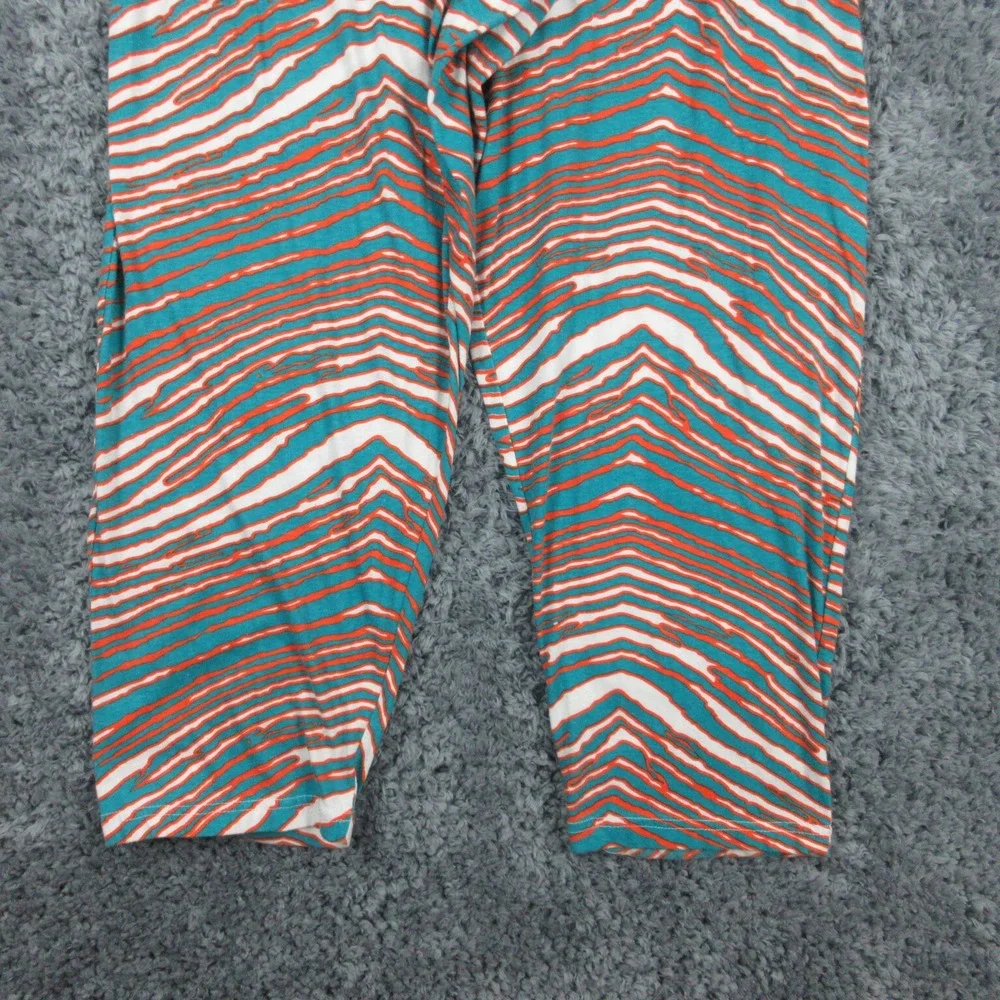 Zubaz Pants Mens Medium Blue Green White Orange Dolphins Pull On 26x28*